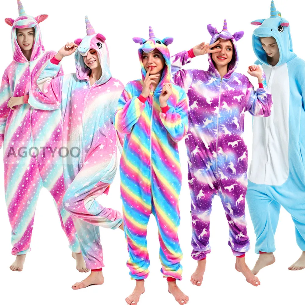 2020 пижамы в виде животных для взрослых мультяшная одежда сна пижамный комплект