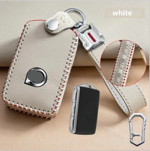 Car Leather Smart FOB Key Protective Shell Key Case For Volvo XC40 XC60 S90 XC90 V90 2017 2018 2019 T5 T6 T8 Accessories