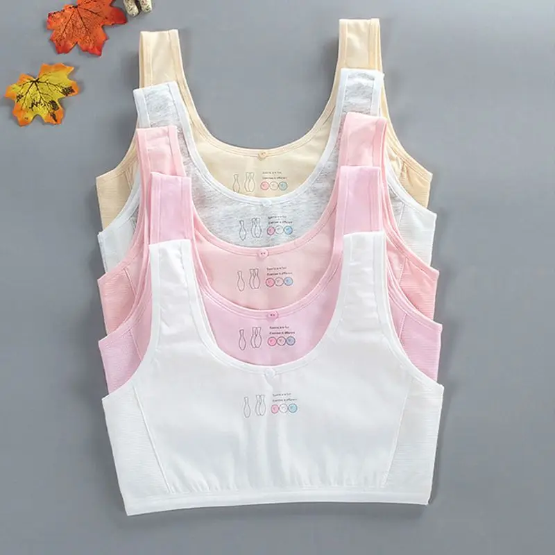 

Teen Girl Sports Bra Kids Top Underwear Young Puberty Training Bra For 7-16years