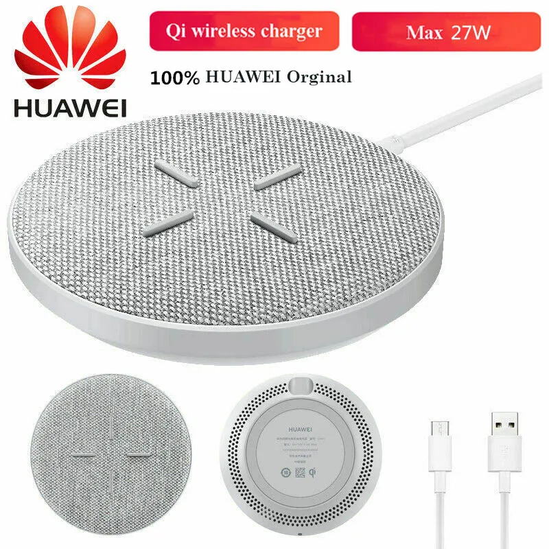 Беспроводное зарядное устройство HUAWEI CP61 27 Вт макс. Qi суперзарядка для Huawei P30 Pro Mate