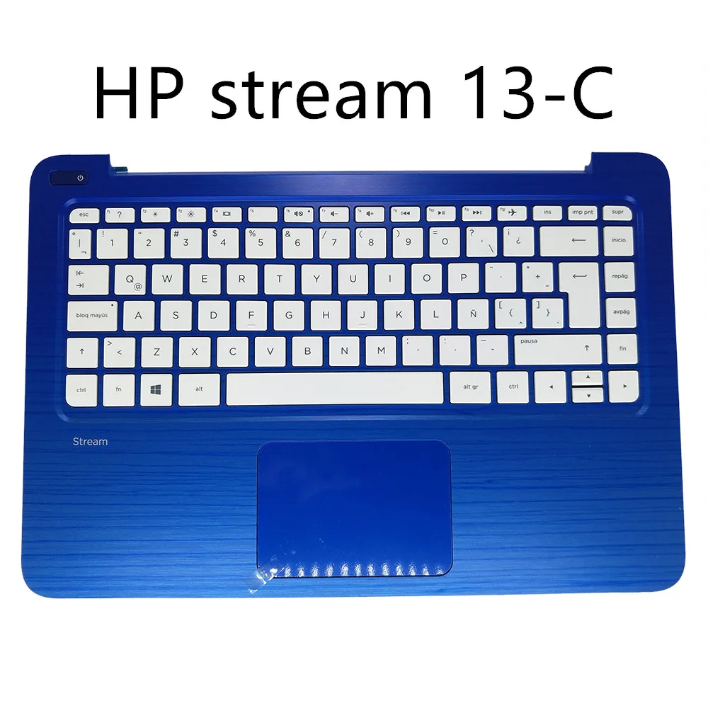 LA Клавиатура для HP stream 13 C 3 c002dx C000 C020NR C110NR Latin SP белый синий чехол palmest Touc hp ad
