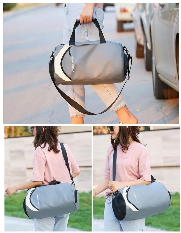 Waterproof Large Capacity Oxford Travel Bag Unisex Zipper Fitness Gym Sports Handbag Shoulder Messenger Bag Duffle Luggage