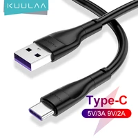 kuulaa usb type c cable for xiaomi poco x3 samsung s20 s10 huawei p30 3a fast charging usb c cable usb c data sync charger wire