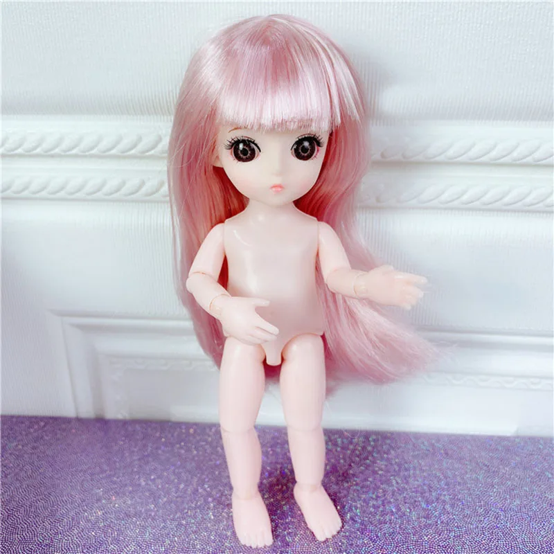 16 см BJD куклы 13 совместный подвижный 1/12 куклы-принцессы игрушки макияж одеваются голый обнаженный милый ребенок кукла игрушка для детей Подарки