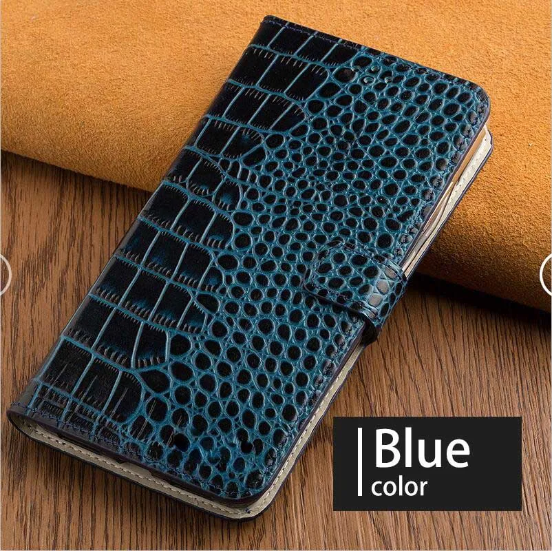 Blue Флип Чехол Для samsung Galaxy S6 S7 край S8 S9 S10 плюс A10 A30 A50 A70 из воловьей кожи для Note 8, 9, 10, A5 A7 A8 J5 J7 чехол - Цвет: Blue