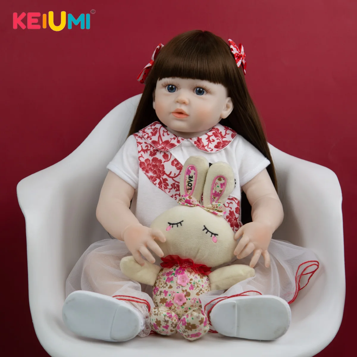 

KEIUMI, Прямая поставка, 23 дюйма, кукла-Реборн, полностью Силиконовое тело, Реалистичная принцесса, малыш, новорожденный, для детей, образовательные Подарки