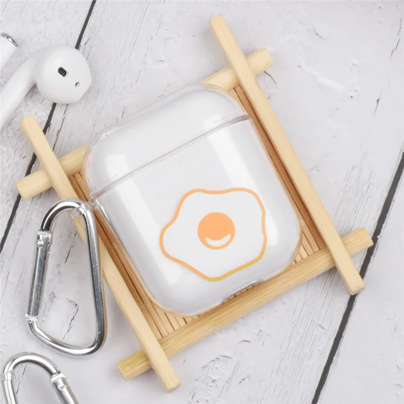 Чехол OTTWN с фруктовым узором для Airpods 1 2, милый чехол для наушников AirPods, мультяшная bluetooth-гарнитура, сумка, корпус из поликарбоната, силиконовый чехол
