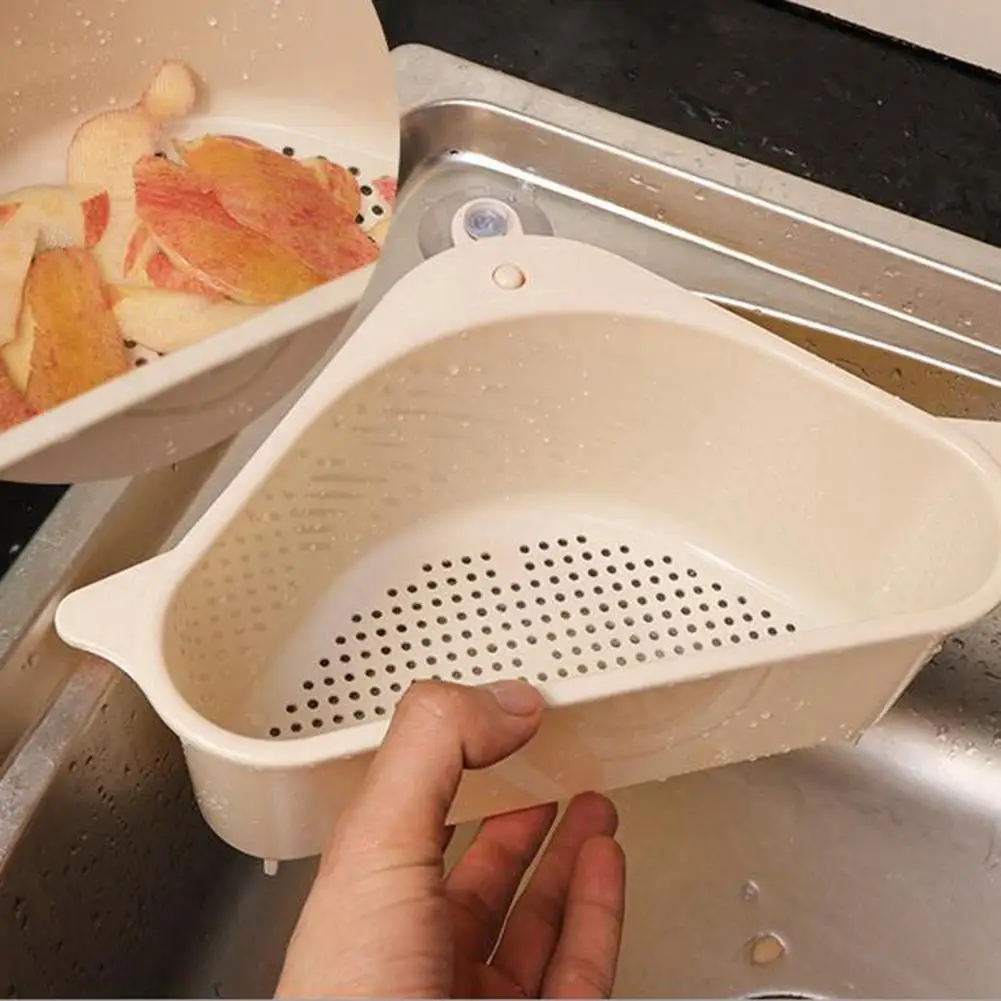 Кухонная корзина для слива раковины Tr iangle держатель на присоске угловая стойка