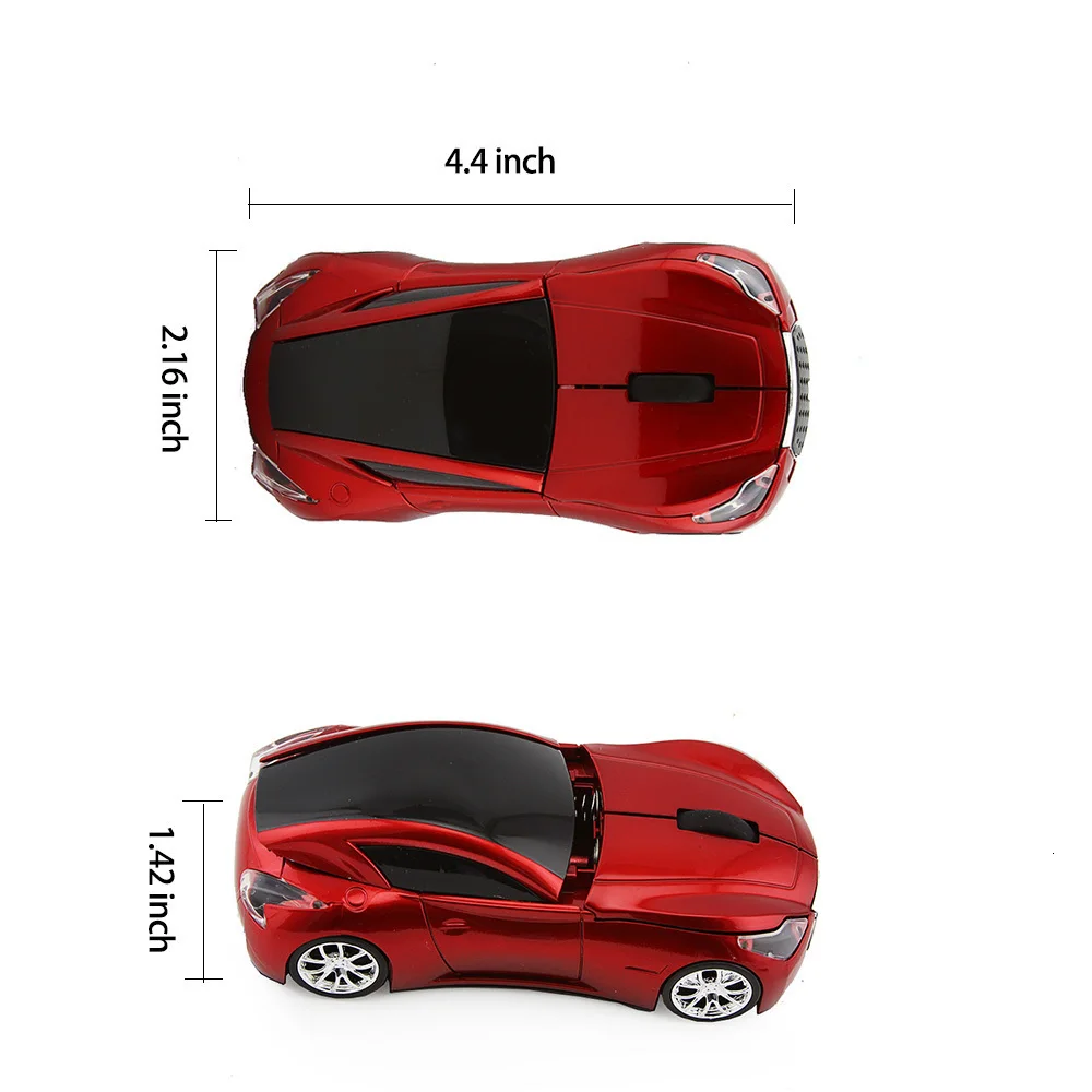 Беспроводная компьютерная мышь в форме автомобиля мини 3D эргономичная компьютерная игровая мышь Mause оптическая Usb детская Подарочная светодиодный мышь для ноутбука Macbook