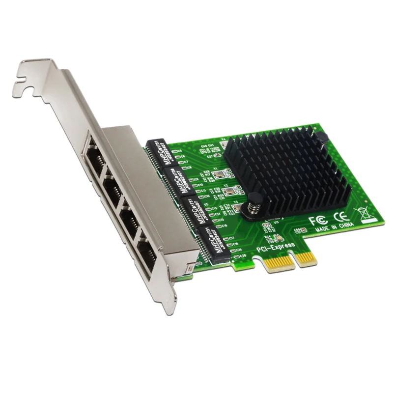 Сетевые карты Lan Ethernet сетевой адаптер Сетевая карта 4 порта Rj45 Pci Express бесплатный