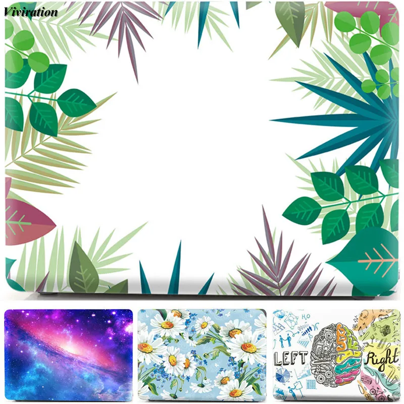 

2020 Newest Pretty Leaf Pattern Laptop PC Case For Huawei Matebook D14 2020 New For Huawei Matebook D15 Matte Crystal PVC Cover