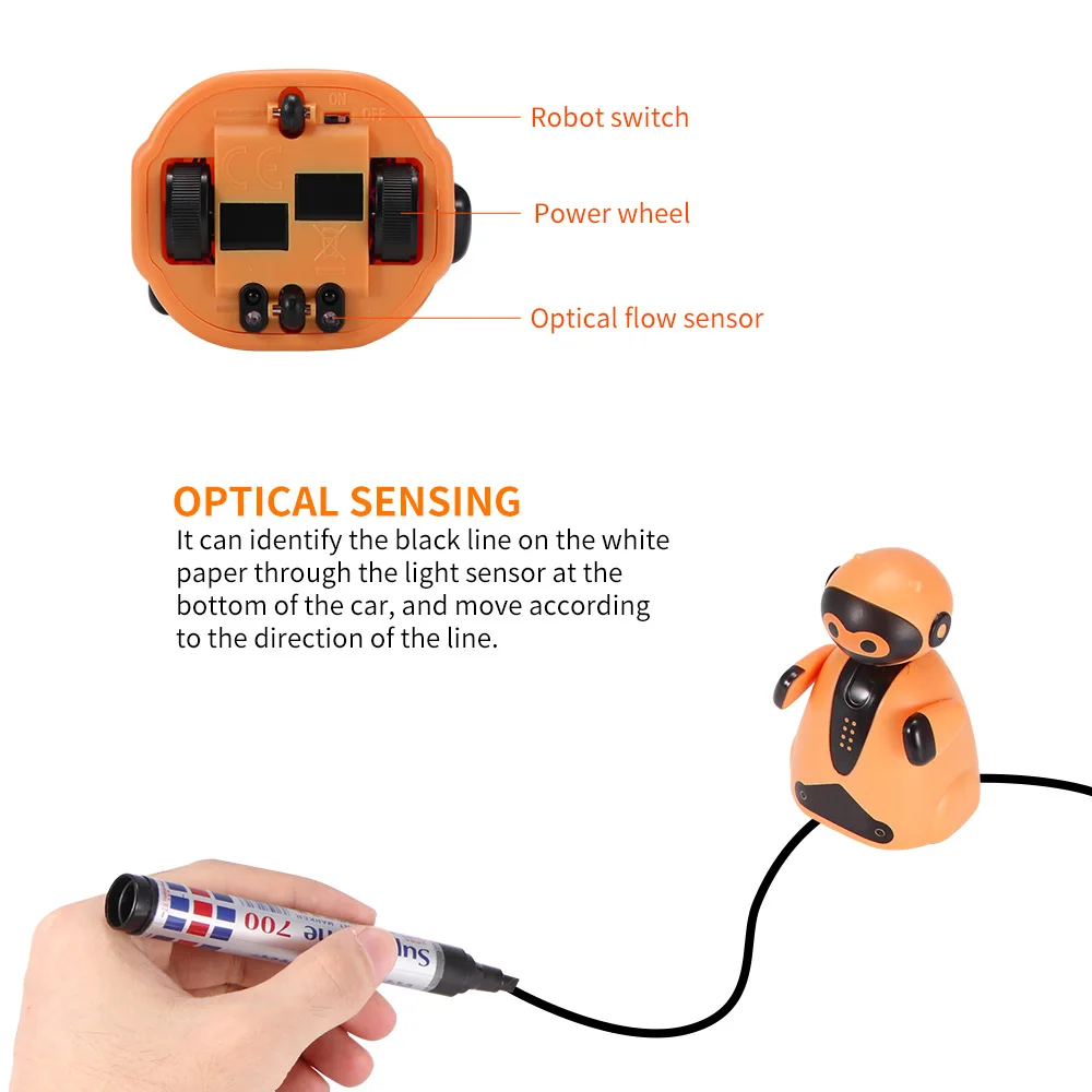 

Magic Pen Inductive Robot Toys Auto-Induction Robot Follows Black Line Follow Any Drawn Line Magic Pen Inductive Robots Toy Gift