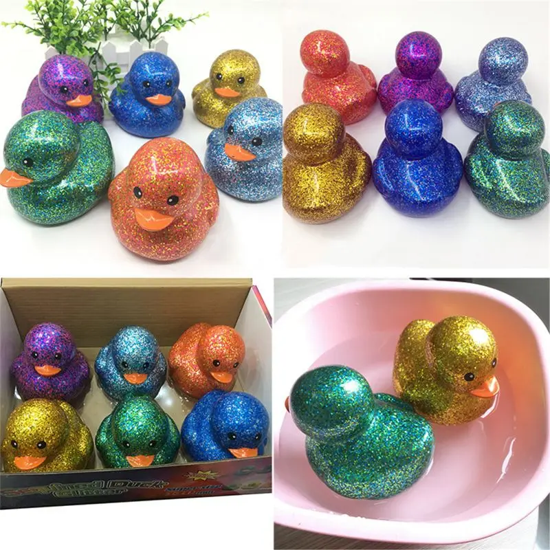Gold Powder Rubber Duck Baby Shower Water Bb Bathing Toys For Baby Kids Children Gift Classic Toy Boys Girls