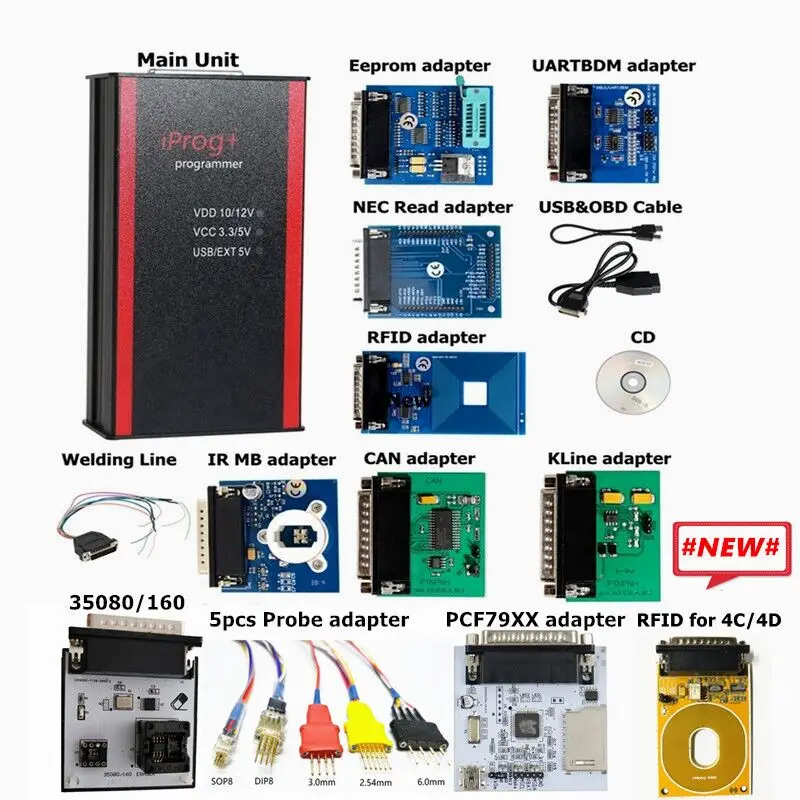 Iprog Pro V86 iPROG + программист 3в1 IMMO коррекция пробега сброс подушки безопасности