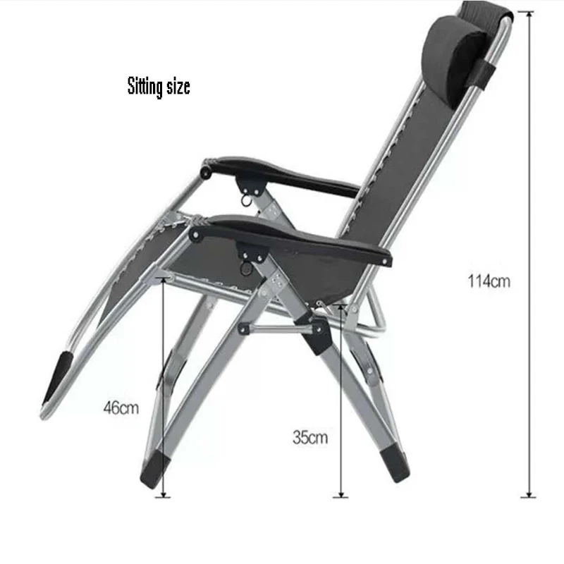 저렴한 접이식 의자 야외 가구 휴대용 Loungerbalcony 테라스 정원 등받이 안락 의자 점심 의자 침대 업그레이드