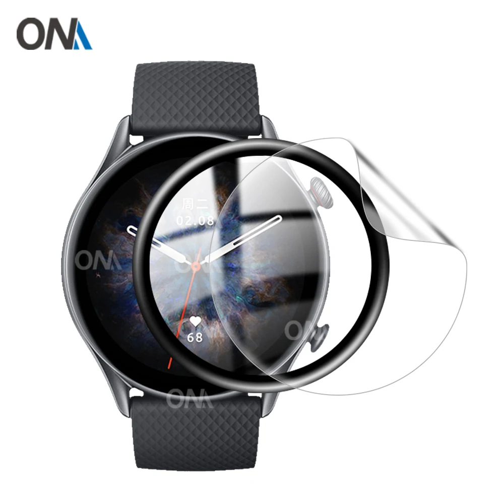 2 в 1 20D мягкий Экран протектор Защитная пленка TPU Xiaomi Huami Amazfit GTR3 GTR 3 Pro smart