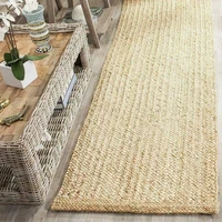 rug runner 100 natural jute handmade braided style reversible modern look carpets for bed room large