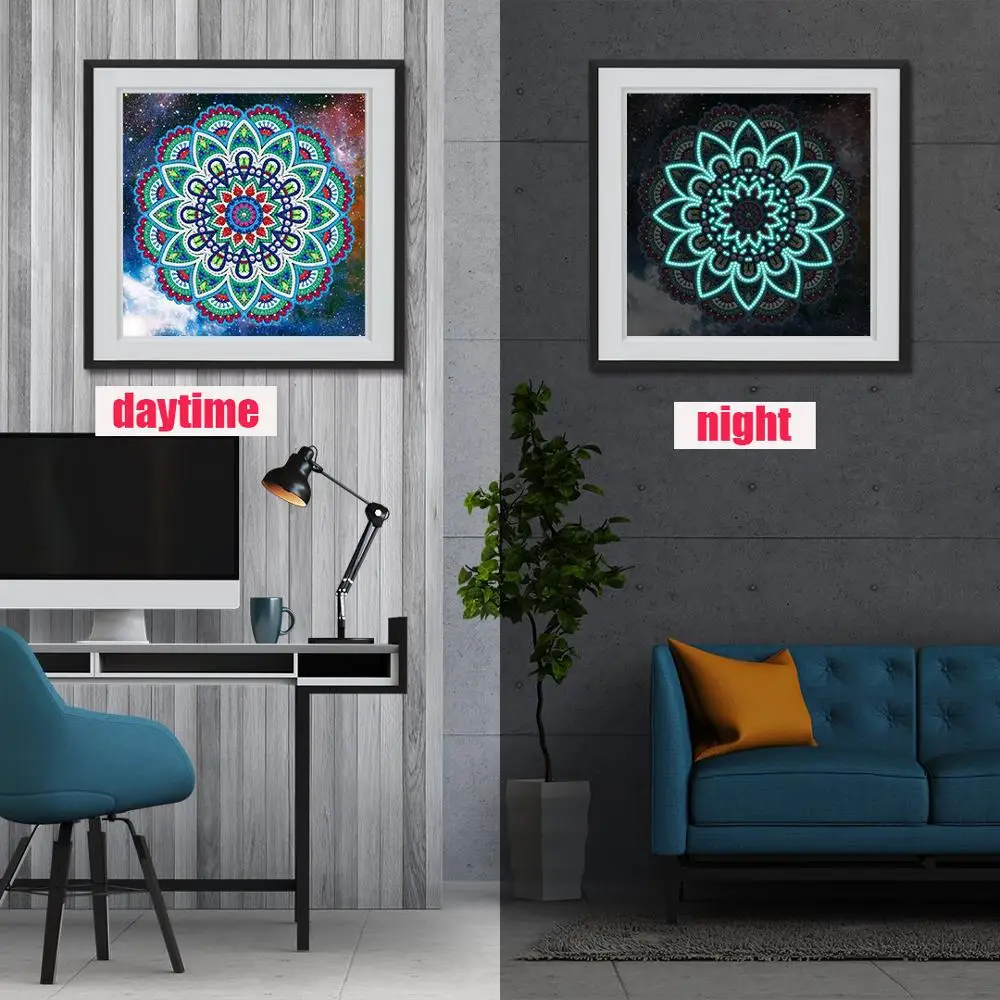 

Светодиодная светящаяся алмазная живопись «сделай сам светодиодный в форме животного, алмазная вышивка, крест, украшение для дома, синяя эк...