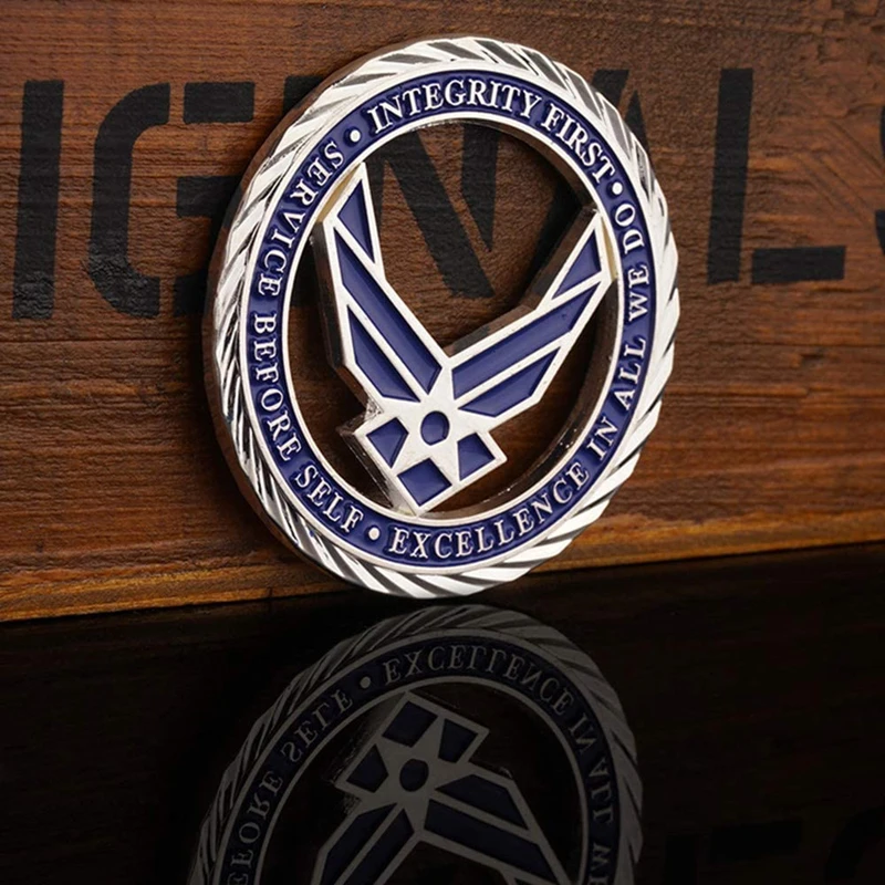 Монета военно-воздушных сил США коллекционные монеты посеребренные подарок для