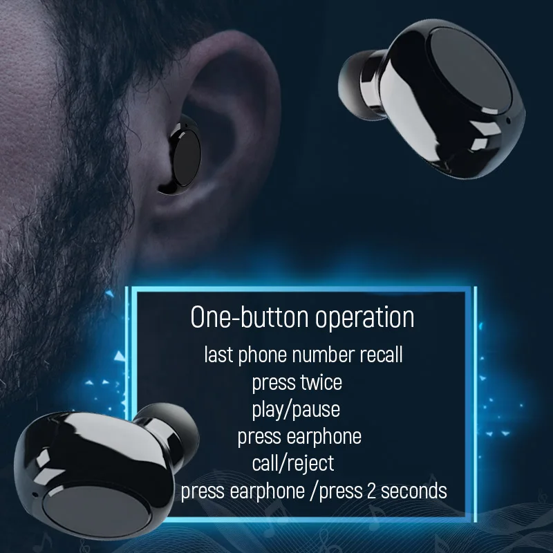Наушники Bluetooth беспроводные наушники TWS 5 0 стерео спортивная водонепроницаемая