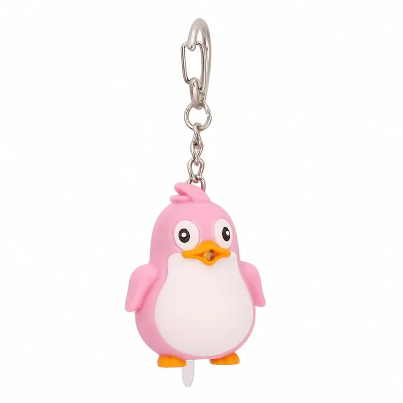 Cute Penguin Keyring LED Torch With Sound Light Keyfob Kids Toy Gift Fun Animal Keyholder Fashlight Keychain | Украшения и