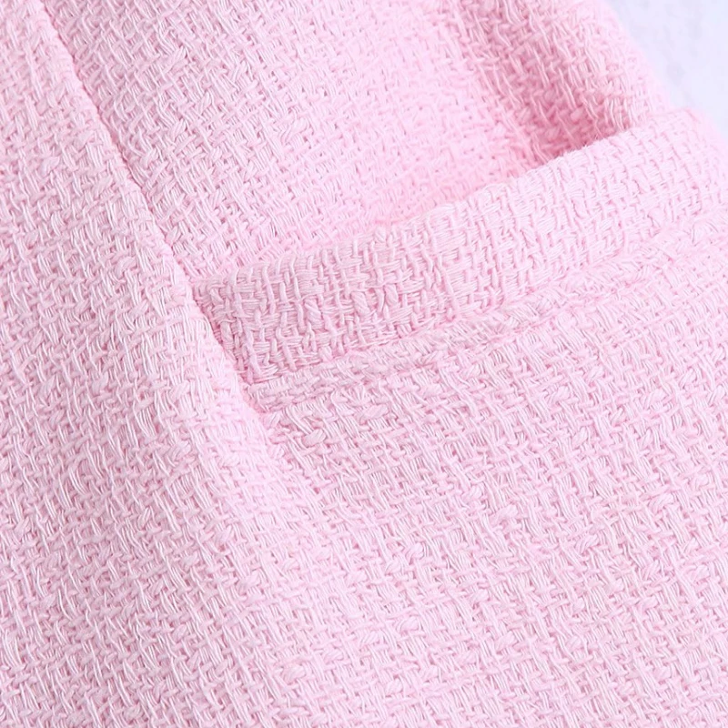 

Sweet pink Button Woolen Tweed Shorts women summer shorts Femme Streetwear Zipper sexy mini shorts 2021