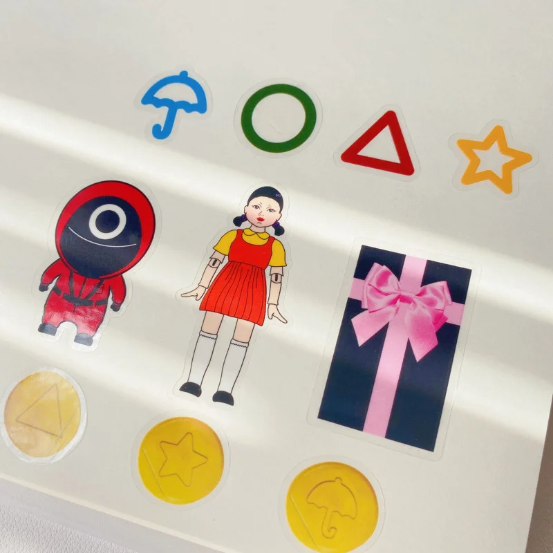 

Korea Drama Squid Game Cute Stickers Masked Man Waterproof Diy Paster Mobile Phone Stationery Decorative Sticker Creative labels