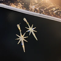 european and american temperament bling crystal earrings for women korean fashion jewelry unusual earrings accessories for girl