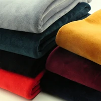 width 66 thickened solid color soft warm elastic plush fabric by the half yard for pants coat pajamas material