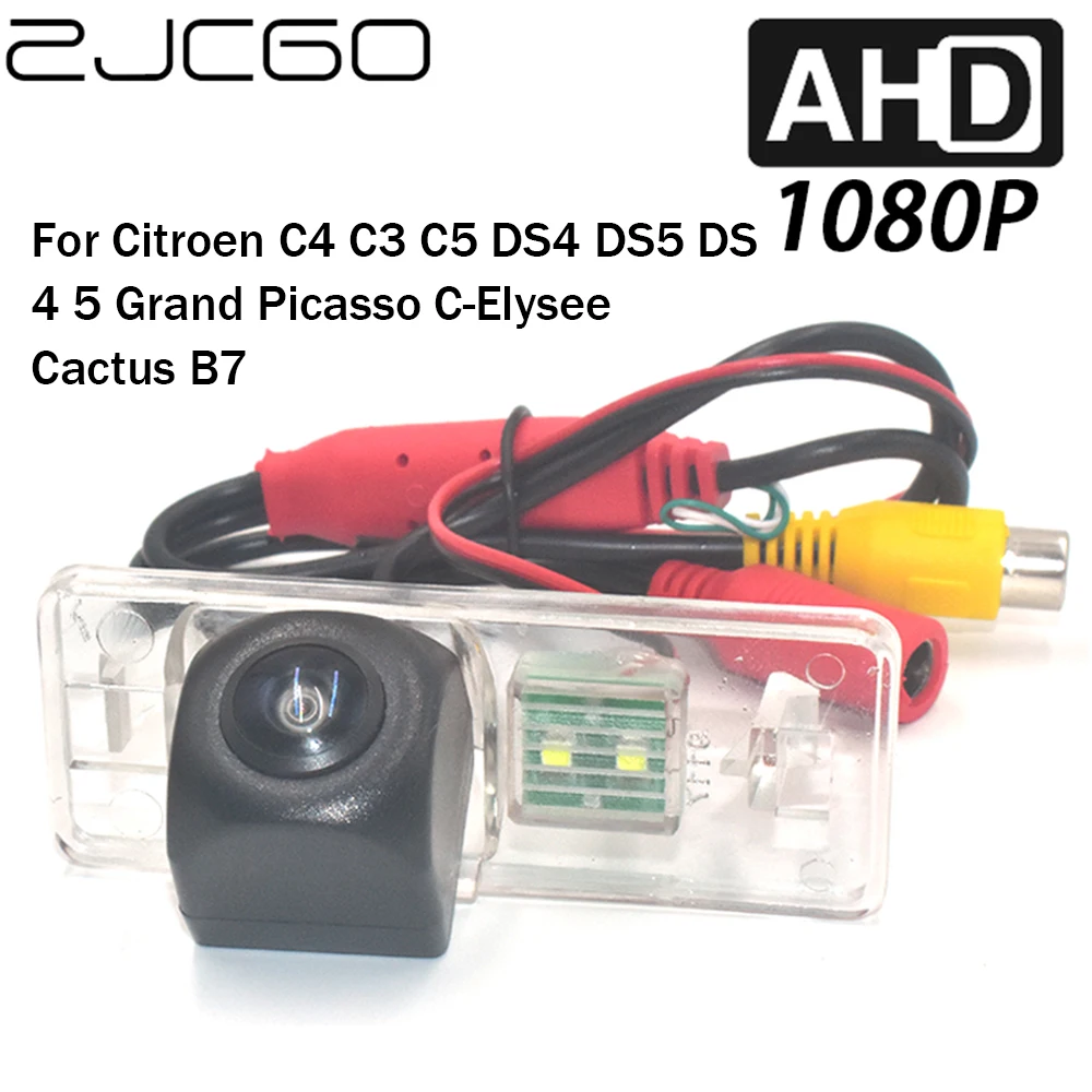 

ZJCGO Car Rear View Reverse Backup Parking AHD 1080P Camera for Citroen C4 C3 C5 DS4 DS5 DS 4 5 Grand Picasso C-Elysee Cactus B7