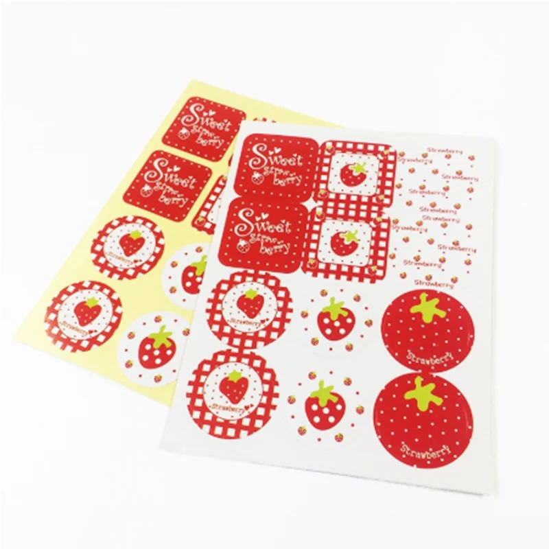 120 шт./лот серия сладкая клубника Уплотнительная наклейка для выпечки DIY упаковка