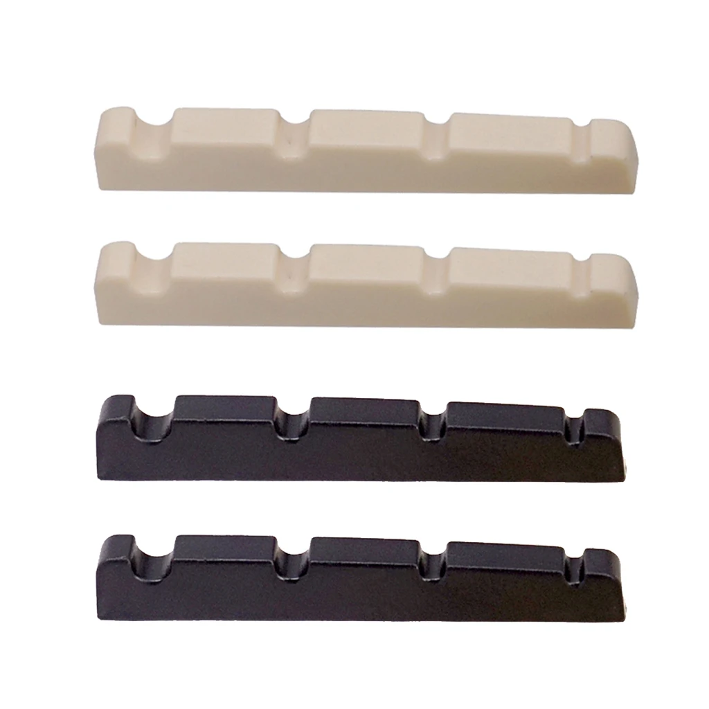 

2 pcs Plastic Guitar Slotted Curved Nut For 4 String Electric Guitar Replacement Stringed Instruments Parts