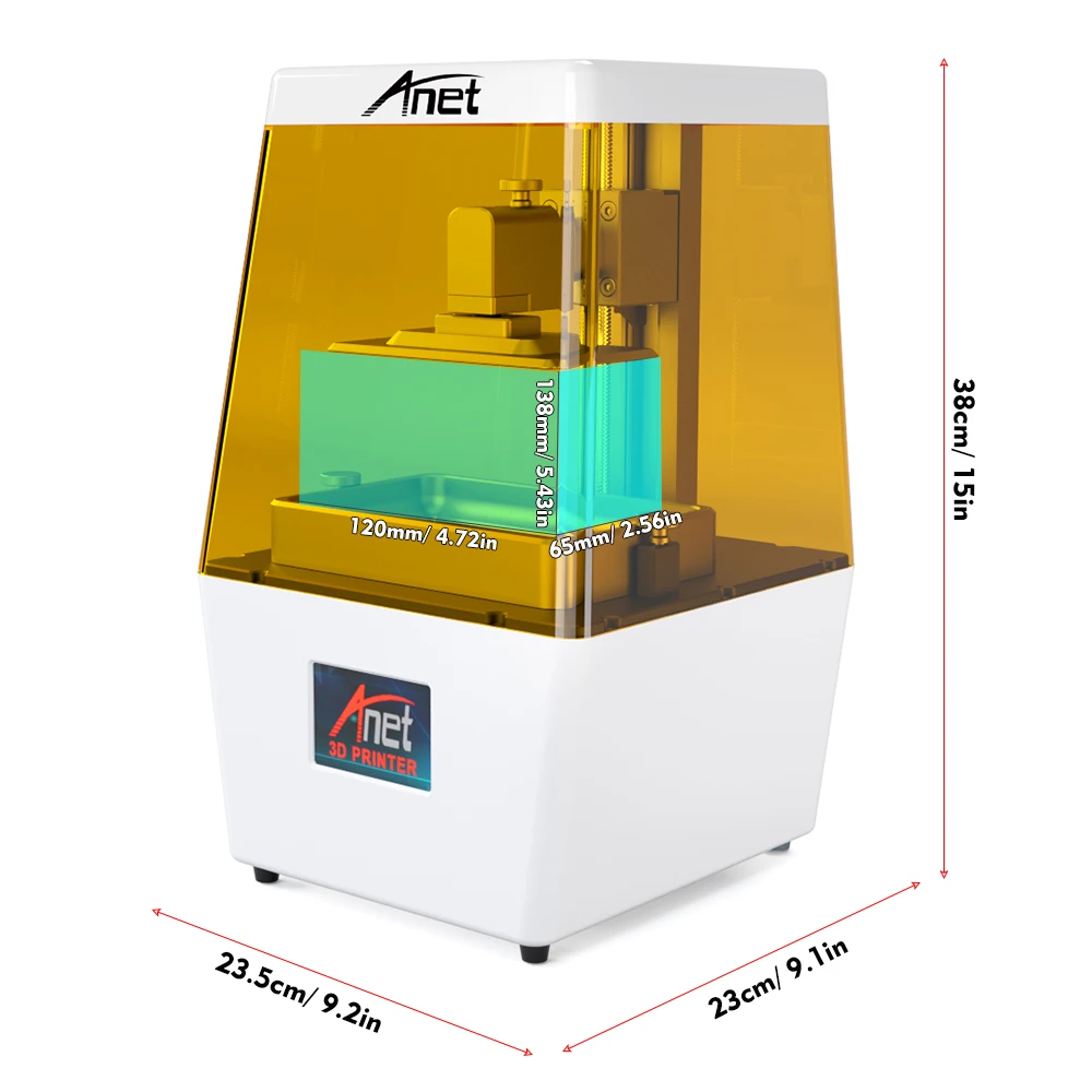 3D принтер Anet N4 с УФ ЖК дисплеем инновационная машина цветным сенсорным экраном 2K