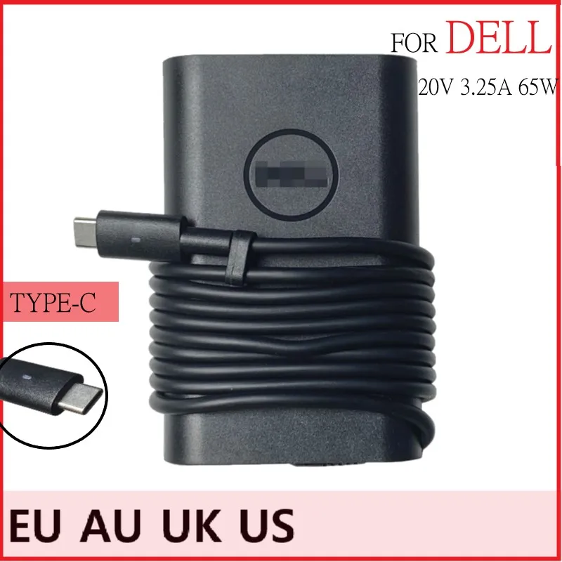

New Original 65w type-C PD USB AC adapter For Dell Latitude 5290 5290 7285 7389 7390 Thunderbolt3 20V 3.25A Charger Power Supply