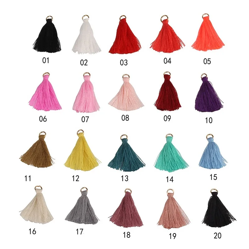 500 шт./лот миниатюрные кисточки шелковые серьги аксессуары подвеска для