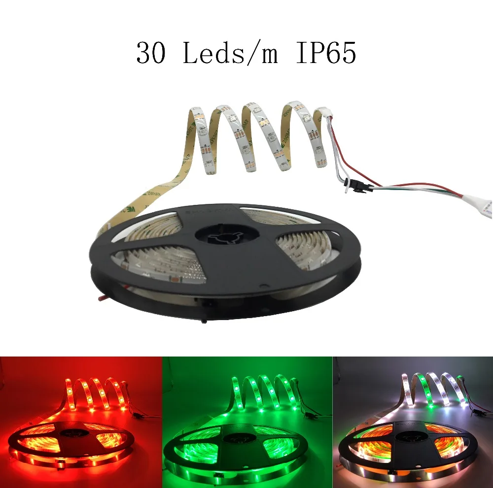 WS2812B WS2812 RGB светодиодный светильник водонепроницаемый индивидуально адресуемый умный RGB светодиодный светильник для украшения дома 1 м 2 м 3 м 4 м 5 м