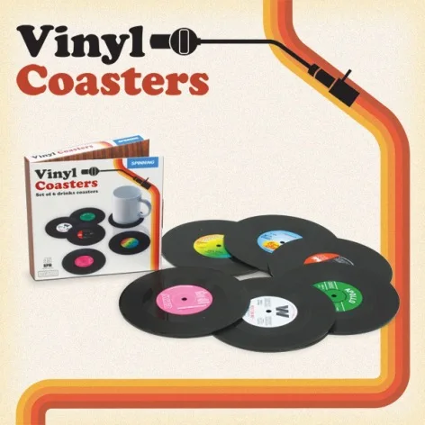 6 шт Ретро стиль Запись CD фильм творческий кофе чашка изоляция нескользящий