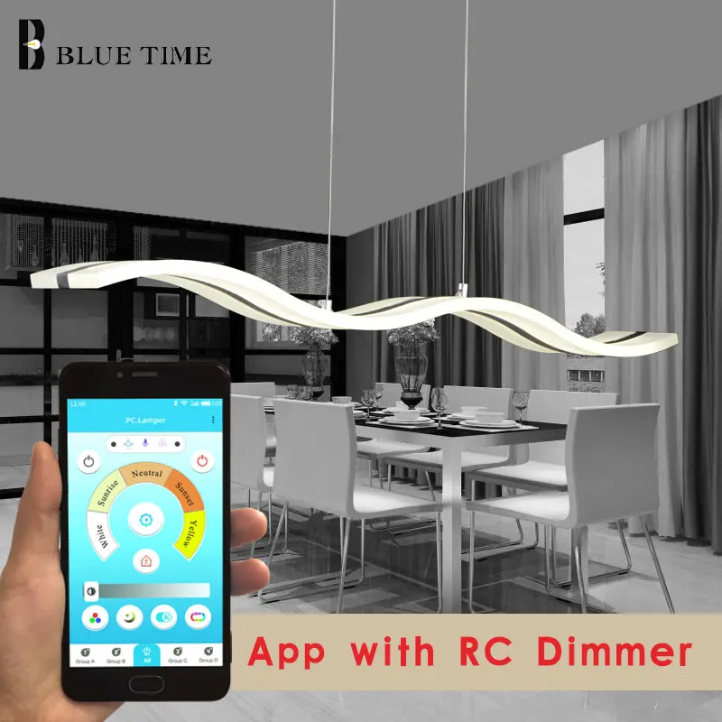 Приложение управление интеллектуальная Современная подвесная люстра для офиса