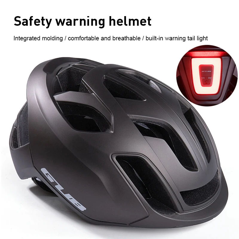 

Men Women Ultralight Cycling Helmet Led Taillight MTB Road Bike Bicycle Motorcycle Riding Removable Lens Safely Cap