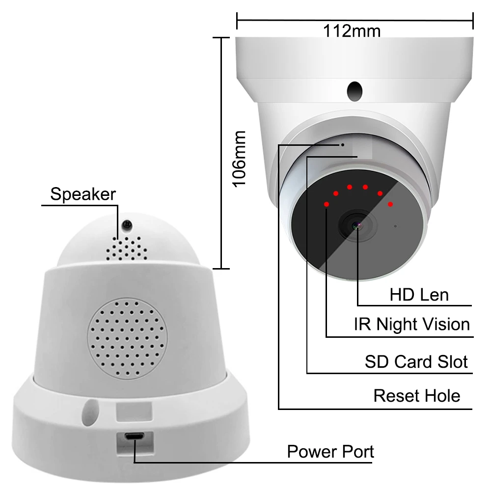 

IP Camera Wifi 1080P Night Vision Smart Home Security Camera PTZ Two Way Audio Motion Detection Cloud Surveillance Camera CCTV