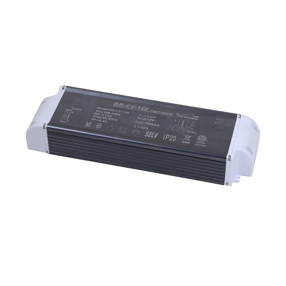 12V/24V 100W Постоянный Напряжение ТРИАК Диммируемый СИД драйвер затемнения Питание