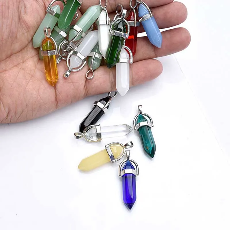 1 шт. натуральный кристалл аметист розовый кварц подвеска кварцевые минеральные