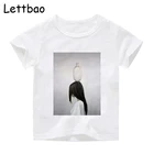 Футболка с абстрактными цветами и животными, Детская футболка хорошего качества с принтом, уличная одежда, Детская футболка в стиле Харадзюку, летняя футболка