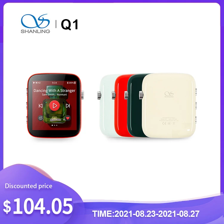 Портативный Hi Fi аудио музыкальный плеер Shanling Q1 с Bluetooth поддержка MP3 DSD128 PCM32bit/384kHz