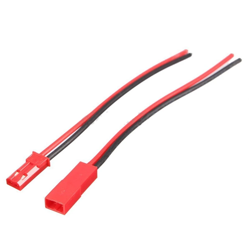 10 Pairs 2 Pin JST Plug Socket Connector M to F 110mm Cable Wire Red Black | Обустройство дома
