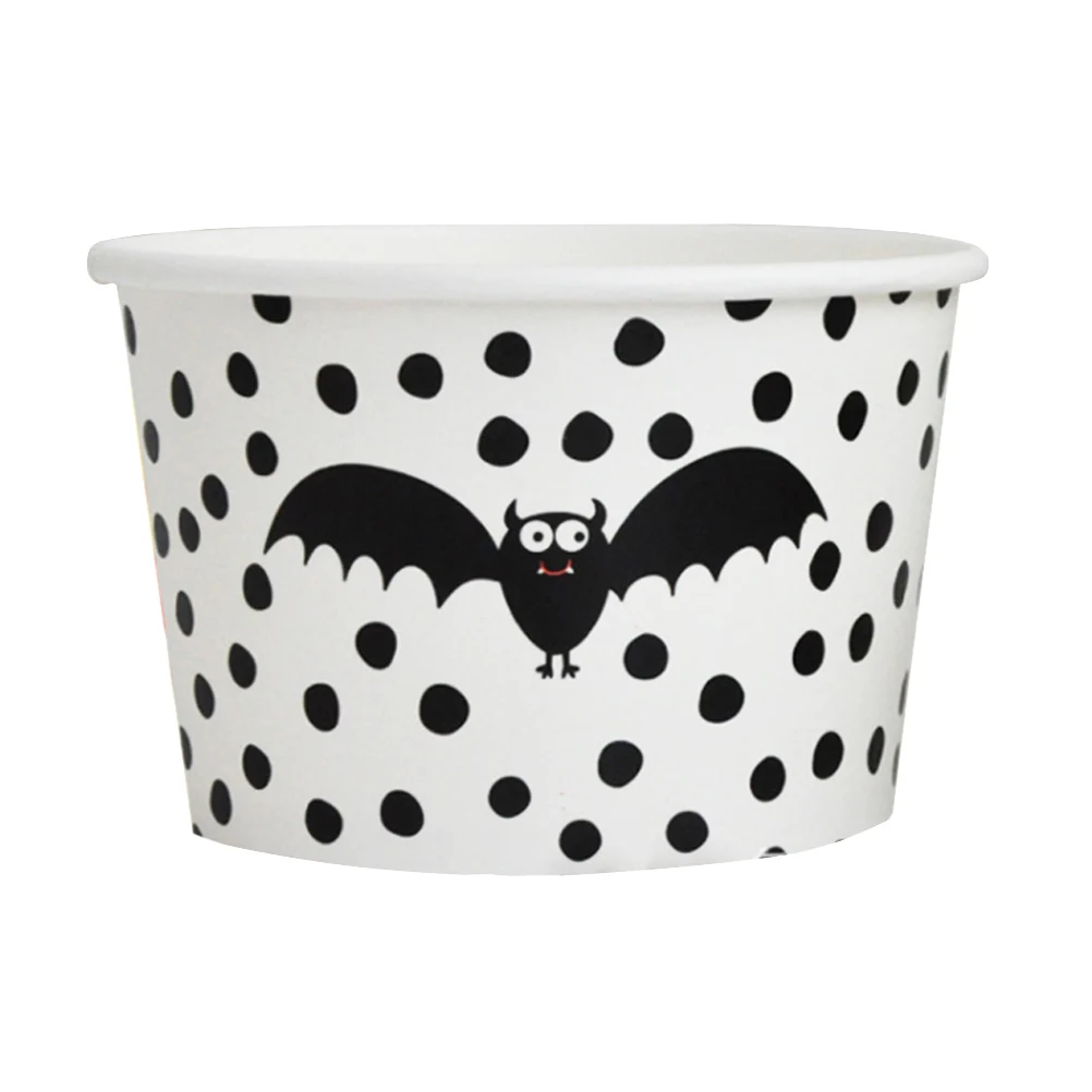 5 шт Бумажные Миски шикарные черные точки нежные столовые приборы бумага для