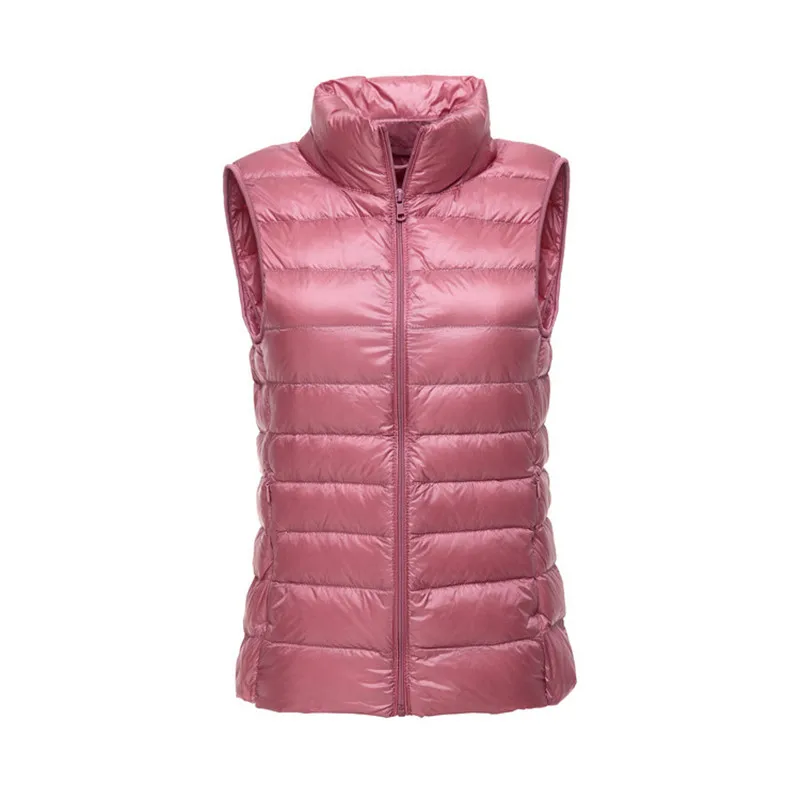 WSYORE размера плюс без рукавов на утином пуху короткая куртка новый жилет