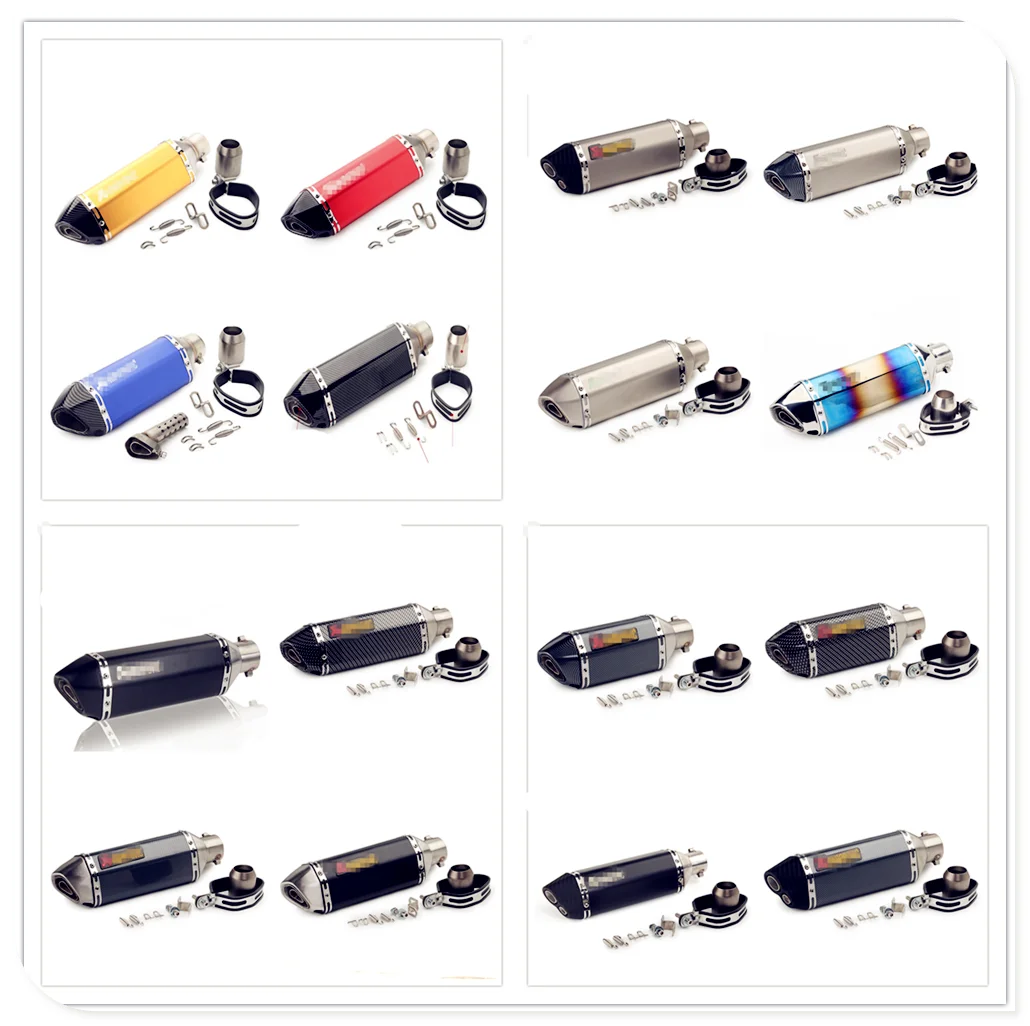 51 мм мотоцикл модифицированный глушитель выхлопной трубы углеродный дБ убийца