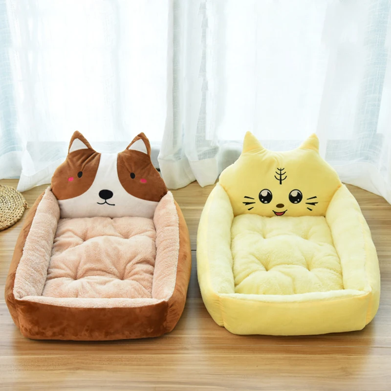 Коврик-кровать для собаки теплая подстилка домашних питомцев мультяшный