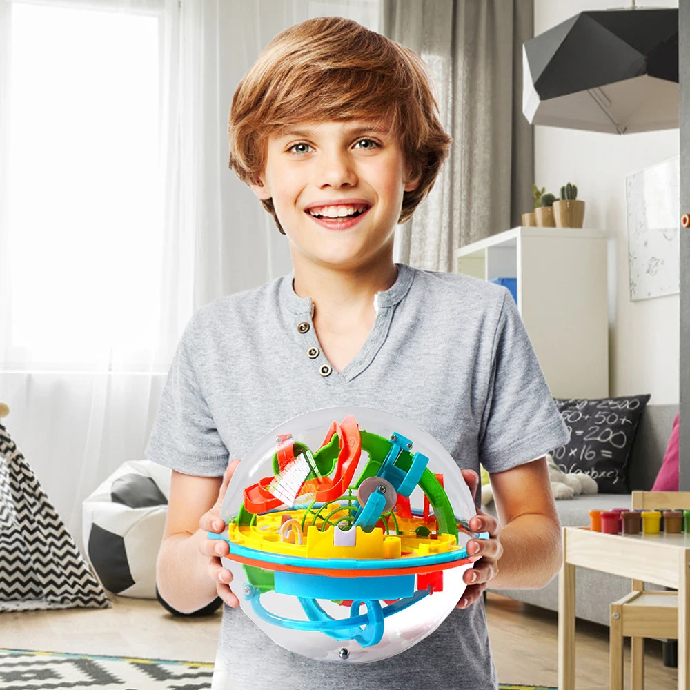 

3D волшебный лабиринт-головоломка, Интеллектуальный шар, лабиринт, детские игрушки, обучение мозгу, развивающие интерактивные игрушки для р...